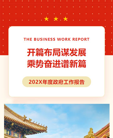 政府工作报告公众号模板预览图
