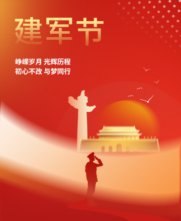 八一建军节公众号模板预览图
