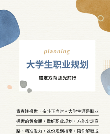 大学生职业规划公众号模板预览图