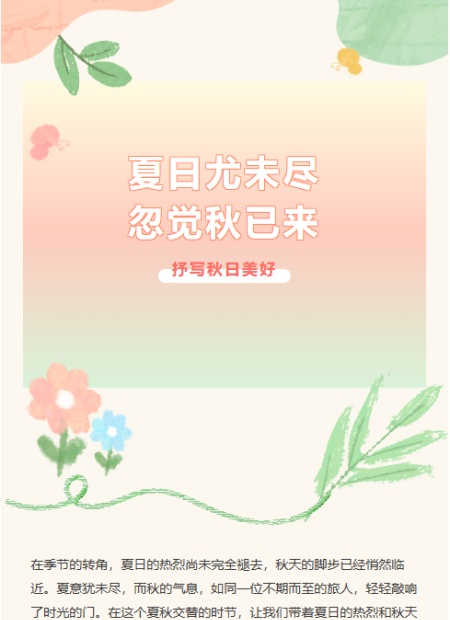 夏日公众号模板预览图