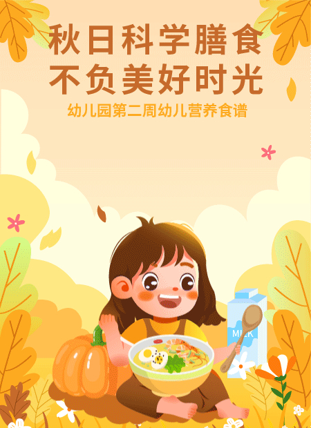 幼儿园食谱公众号模板预览图