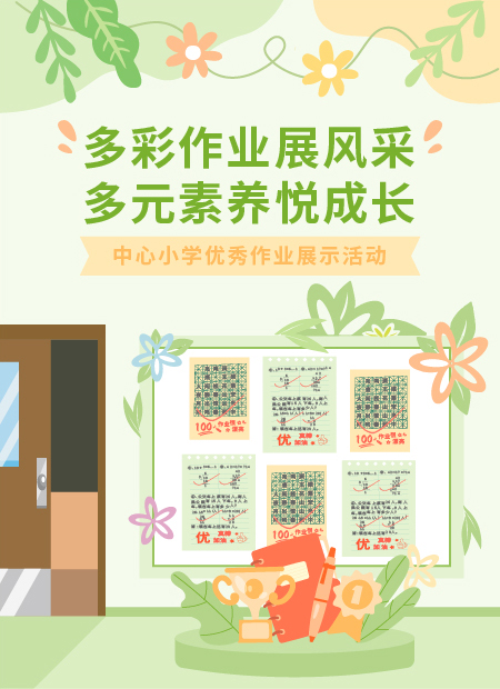 小学作业展示公众号模板预览图