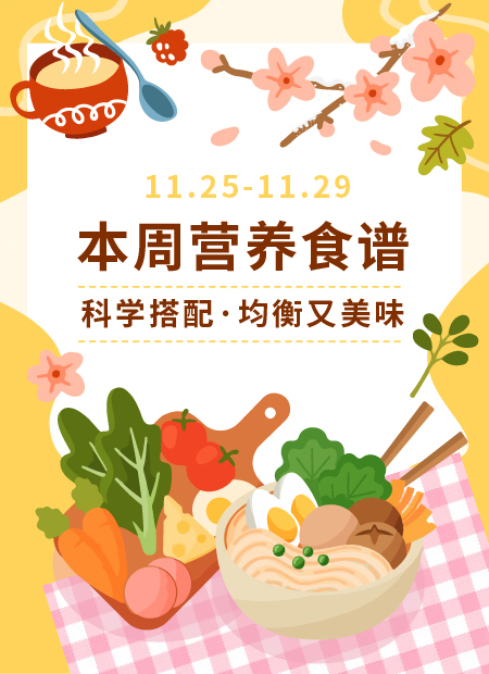 幼儿园食谱公众号模板预览图