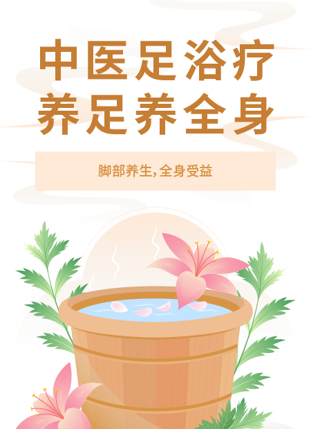 中医足浴养生公众号模板预览图
